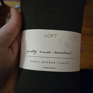 LOFT Black Basic Opaque Tights
